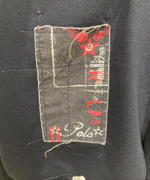 POLO RALPH LAUREN（ポロ・ラルフローレン）POLO RALPH LAUREN (ポロ・ラルフローレン) 襟切替スキッパーポロシャツ ネイビー サイズ:SIZE Lの古着・服飾アイテム