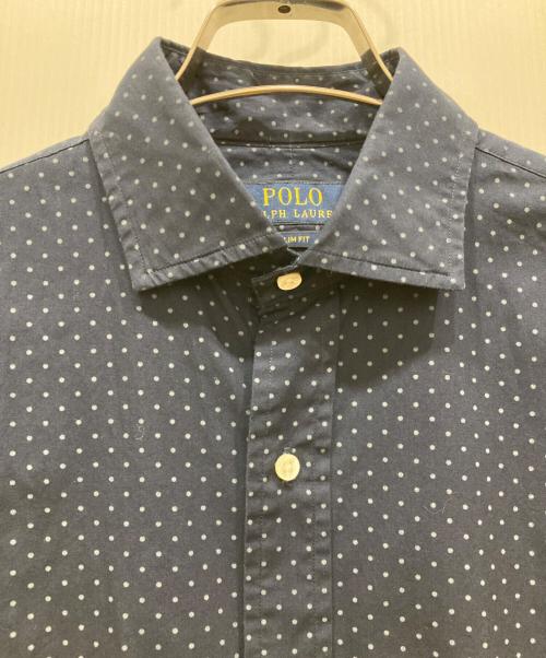 POLO RALPH LAUREN（ポロ・ラルフローレン）POLO RALPH LAUREN (ポロ・ラルフローレン) ドット柄シャツ ネイビー サイズ:SIZE Sの古着・服飾アイテム