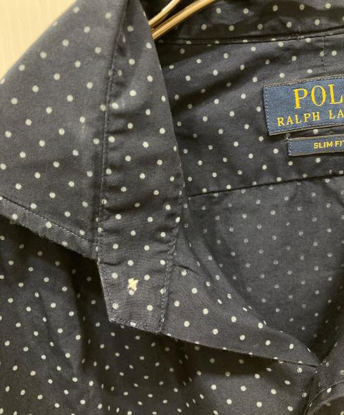 POLO RALPH LAUREN（ポロ・ラルフローレン）POLO RALPH LAUREN (ポロ・ラルフローレン) ドット柄シャツ ネイビー サイズ:SIZE Sの古着・服飾アイテム