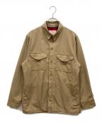 FILSONフィルソン）の古着「Antique Tin Cloth Jac Shirt」｜ベージュ×レッド
