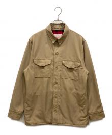 FILSON（フィルソン）の古着「Antique Tin Cloth Jac Shirt」｜ベージュ×レッド