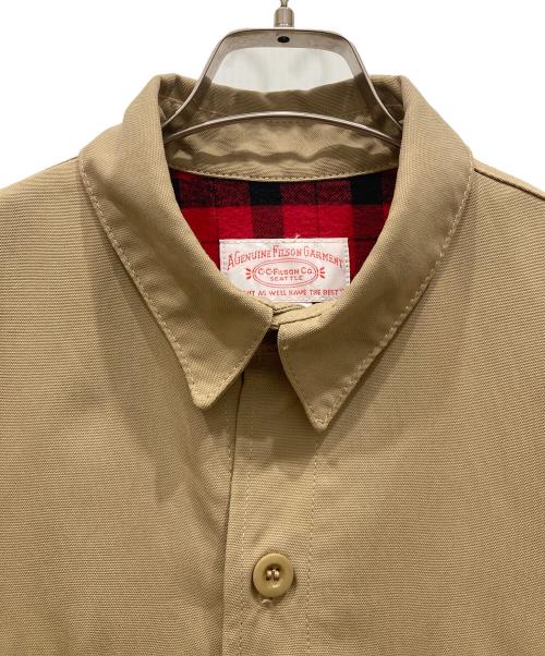 FILSON（フィルソン）FILSON (フィルソン) Antique Tin Cloth Jac Shirt ベージュ×レッド サイズ:SIZE Sの古着・服飾アイテム