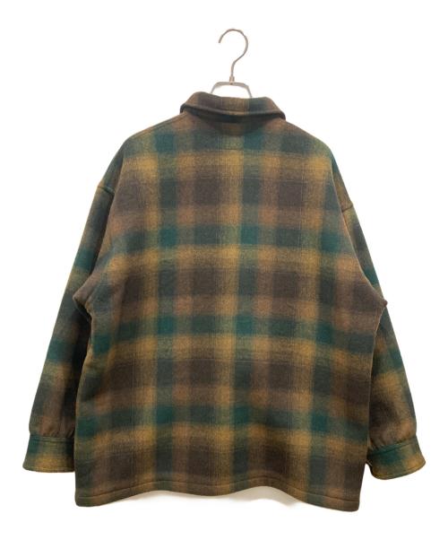 PENDLETON（ペンドルトン）PENDLETON (ペンドルトン) ウールシャツジャケット ブラウン×グリーン サイズ:SIZE Lの古着・服飾アイテム