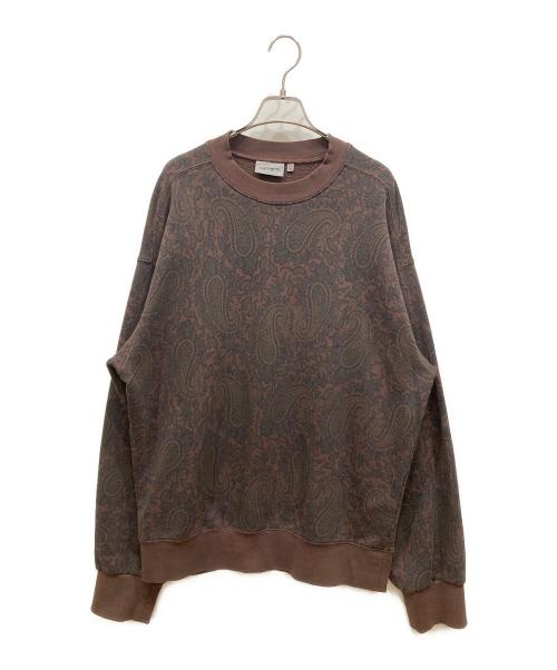 Carhartt WIP（カーハート ワーク イン プログレス）CARHARTT WIP (カーハート ワーク イン プログレス) PAISLEY SWEATSHIRT ブラウン サイズ:SIZE Mの古着・服飾アイテム