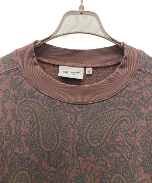 Carhartt WIP（カーハート ワーク イン プログレス）CARHARTT WIP (カーハート ワーク イン プログレス) PAISLEY SWEATSHIRT ブラウン サイズ:SIZE Mの古着・服飾アイテム