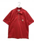 Carhartt WIPカーハート ワーク イン プログレス）の古着「[S/S TRADE SHIRT」｜レッド