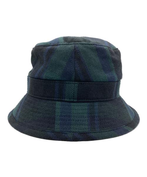 WTAPS（ダブルタップス）WTAPS (ダブルタップス) BUCKET 03 / HAT / COTTON. FLANNEL. TEXTILE グリーン×ネイビー サイズ:SIZE 03の古着・服飾アイテム