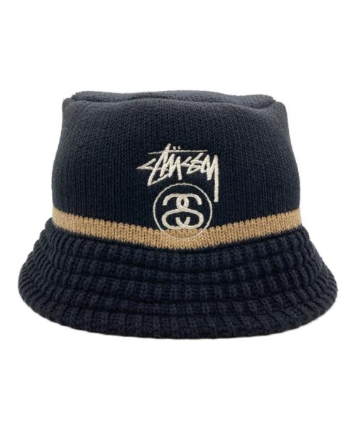 stussy（ステューシー）stussy (ステューシー) SS Link Knit Bucket Hat ブラック サイズ:SIZE OSの古着・服飾アイテム