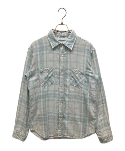 Ron Herman（ロンハーマン）Ron Herman (ロンハーマン) ガーゼ地チェックシャツ ブルー サイズ:SIZE Sの古着・服飾アイテム