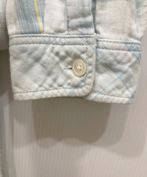 Ron Herman（ロンハーマン）Ron Herman (ロンハーマン) ガーゼ地チェックシャツ ブルー サイズ:SIZE Sの古着・服飾アイテム