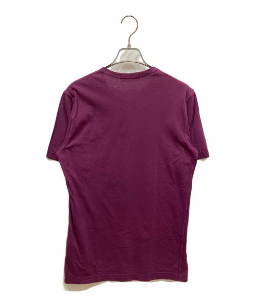 STONE ISLAND（ストーンアイランド）STONE ISLAND (ストーンアイランド) ロゴ刺繍VネックTシャツ パープル サイズ:SIZE Sの古着・服飾アイテム