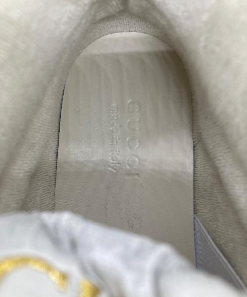 GUCCI（グッチ）GUCCI (グッチ) ダメージ加工ハイカットスニーカー ベージュ サイズ:SIZE 8 1/2の古着・服飾アイテム