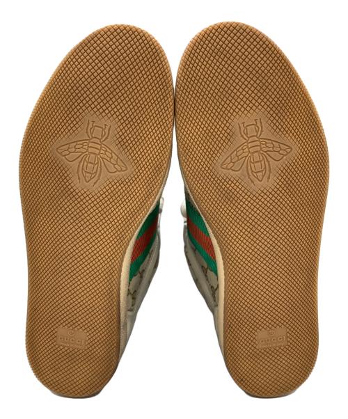 GUCCI（グッチ）GUCCI (グッチ) ダメージ加工ハイカットスニーカー ベージュ サイズ:SIZE 8 1/2の古着・服飾アイテム