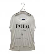RALPH LAURENラルフローレン）の古着「ストーンロゴTシャツ」｜ホワイト