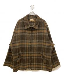 J.CREW（ジェイクルー）の古着「チェックウールジャケット」｜ブラウン