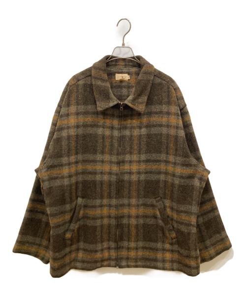 J.CREW（ジェイクルー）J.CREW (ジェイクルー) チェックウールジャケット ブラウン サイズ:SIZE XLの古着・服飾アイテム