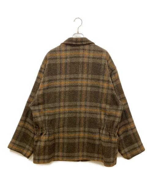 J.CREW（ジェイクルー）J.CREW (ジェイクルー) チェックウールジャケット ブラウン サイズ:SIZE XLの古着・服飾アイテム