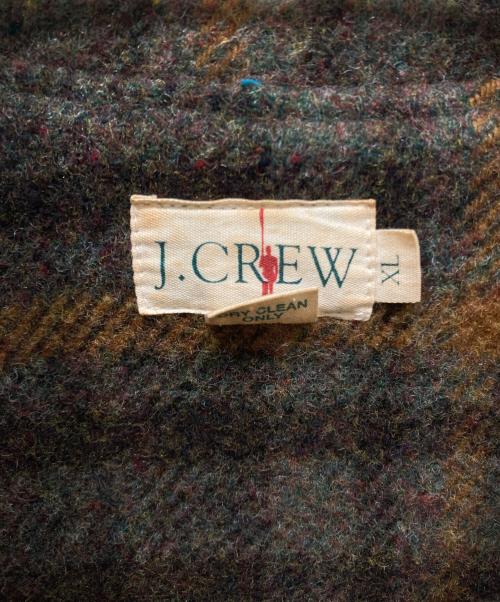 J.CREW（ジェイクルー）J.CREW (ジェイクルー) チェックウールジャケット ブラウン サイズ:SIZE XLの古着・服飾アイテム