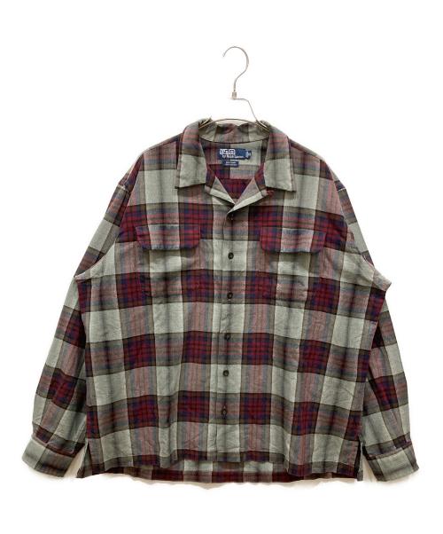 POLO RALPH LAUREN（ポロ・ラルフローレン）POLO RALPH LAUREN (ポロ・ラルフローレン) オンブレチェックシャツ グレー×レッド サイズ:SIZE XLの古着・服飾アイテム