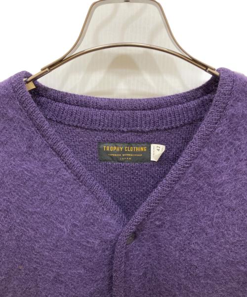 Trophy Clothing（トロフィークロージング）Trophy Clothing (トロフィークロージング) モヘアニットカーディガン パープル サイズ:42の古着・服飾アイテム