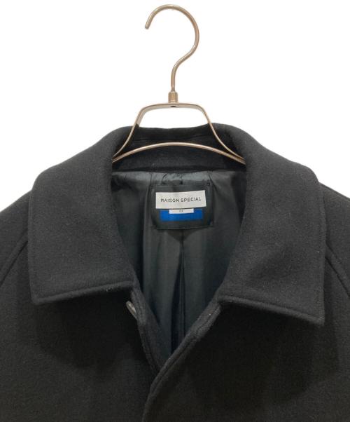 MAISON SPECIAL（メゾンスペシャル）MAISON SPECIAL (メゾンスペシャル) Super170s Prime-Over Melton Balmachan Coat ブラック サイズ:SIZE 1の古着・服飾アイテム