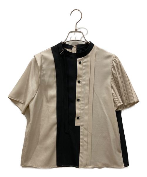 UNITED TOKYO（ユナイテッドトーキョー）UNITED TOKYO (ユナイテッドトーキョー) プリーツブロッキングブラウス ベージュ サイズ:SIZE Freeの古着・服飾アイテム