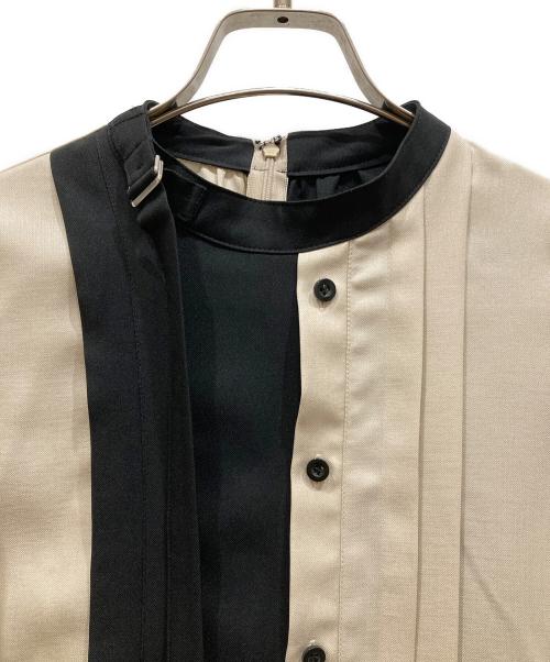 UNITED TOKYO（ユナイテッドトーキョー）UNITED TOKYO (ユナイテッドトーキョー) プリーツブロッキングブラウス ベージュ サイズ:SIZE Freeの古着・服飾アイテム
