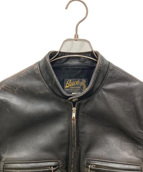 Buco（ブコ）Buco (ブコ) THE REAL McCOY'S (ザ・リアルマッコイズ) J-100ホースハイドレザージャケット ブラック サイズ:SIZE 38の古着・服飾アイテム