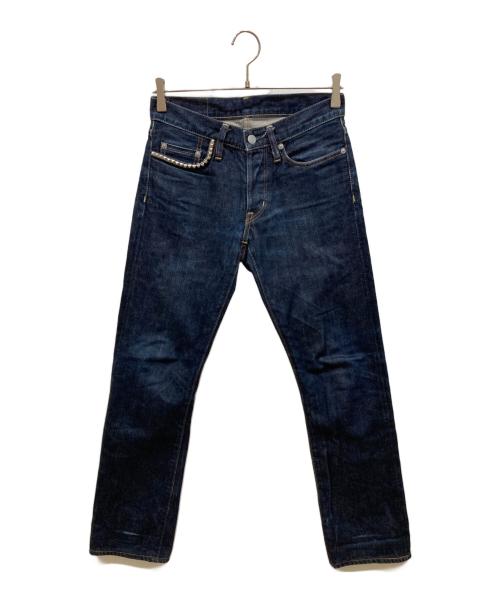 Hysteric Glamour（ヒステリックグラマー）Hysteric Glamour (ヒステリックグラマー) スタッズ加工デニムパンツ インディゴ サイズ:SIZE 28の古着・服飾アイテム