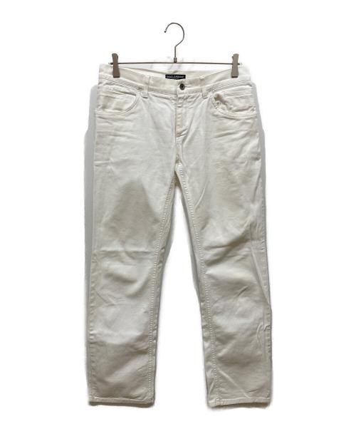 DOLCE & GABBANA（ドルチェ＆ガッバーナ）DOLCE & GABBANA (ドルチェ＆ガッバーナ) ホワイトデニムパンツ ホワイト サイズ:SIZE 46の古着・服飾アイテム