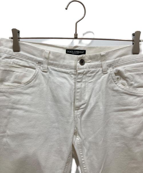 DOLCE & GABBANA（ドルチェ＆ガッバーナ）DOLCE & GABBANA (ドルチェ＆ガッバーナ) ホワイトデニムパンツ ホワイト サイズ:SIZE 46の古着・服飾アイテム