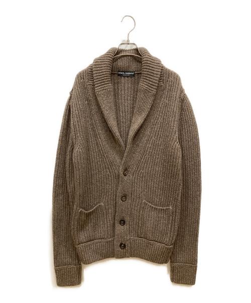 DOLCE & GABBANA（ドルチェ＆ガッバーナ）DOLCE & GABBANA (ドルチェ＆ガッバーナ) ショールカラーカーディガン ブラウン サイズ:SIZE 46の古着・服飾アイテム