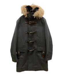DOLCE & GABBANA（ドルチェ＆ガッバーナ）の古着「ラクーンファーダッフルコート」｜グレー