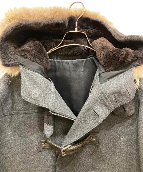 DOLCE & GABBANA（ドルチェ＆ガッバーナ）DOLCE & GABBANA (ドルチェ＆ガッバーナ) ラクーンファーダッフルコート グレー サイズ:SIZE 48の古着・服飾アイテム