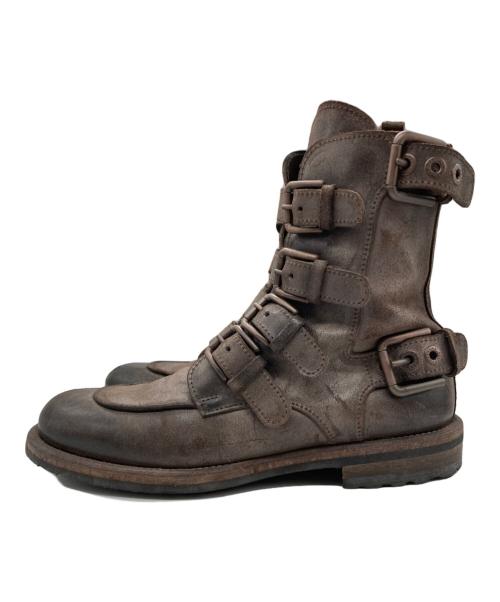 DOLCE & GABBANA（ドルチェ＆ガッバーナ）DOLCE & GABBANA (ドルチェ＆ガッバーナ) レザーブーツ ブラウン サイズ:SIZE 7 1/2の古着・服飾アイテム