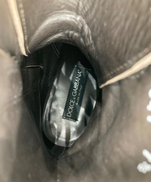 DOLCE & GABBANA（ドルチェ＆ガッバーナ）DOLCE & GABBANA (ドルチェ＆ガッバーナ) レザーブーツ ブラウン サイズ:SIZE 7 1/2の古着・服飾アイテム