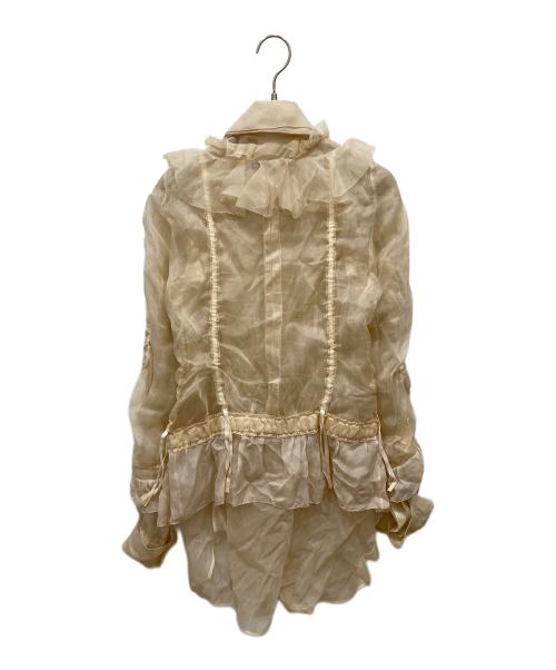 LOUIS VUITTON（ルイ ヴィトン）LOUIS VUITTON (ルイ ヴィトン) シアーシャツセットワンピース ベージュ サイズ:SIZE 36の古着・服飾アイテム