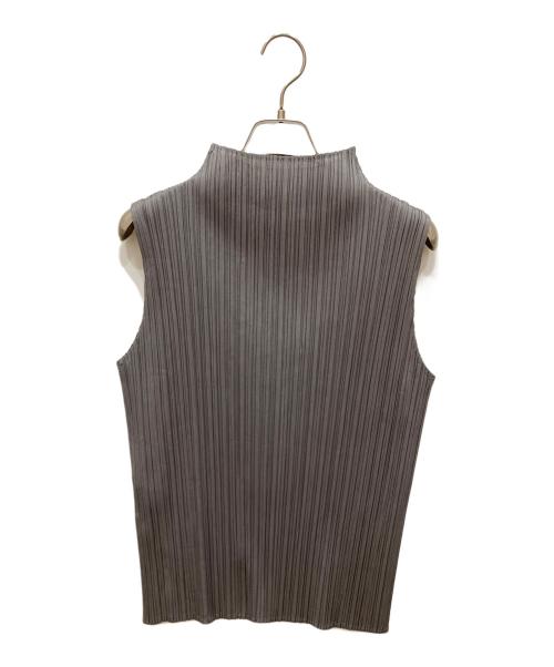 PLEATS PLEASE（プリーツプリーズ）PLEATS PLEASE (プリーツプリーズ) ノースリーブカットソー グレー サイズ:SIZE 4の古着・服飾アイテム
