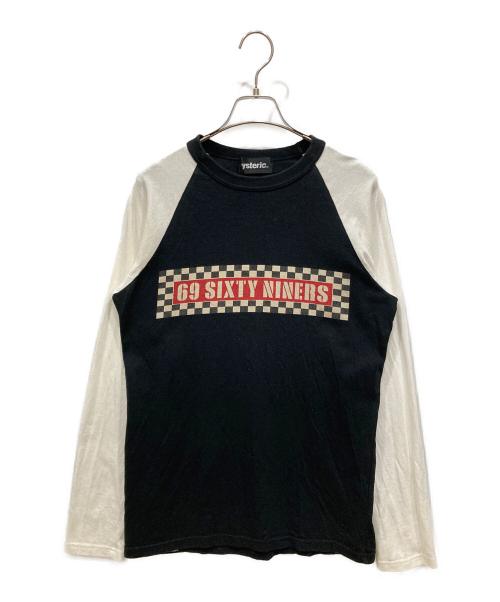 hysteric（ヒステリック）Hysteric (ヒステリック) ラグランカットソー ホワイト×ブラック サイズ:SIZE Freeの古着・服飾アイテム