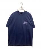 stussyステューシー）の古着「サーフマン プリントTシャツ」｜ネイビー
