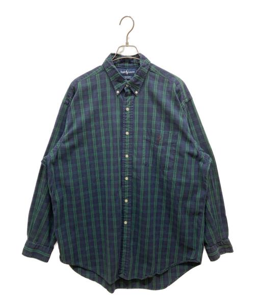 RALPH LAUREN（ラルフローレン）RALPH LAUREN (ラルフローレン) チェックBDシャツ グリーン サイズ:Ⅼの古着・服飾アイテム