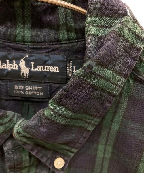 RALPH LAUREN（ラルフローレン）RALPH LAUREN (ラルフローレン) チェックBDシャツ グリーン サイズ:Ⅼの古着・服飾アイテム