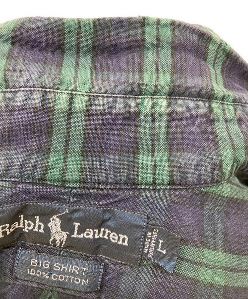 RALPH LAUREN（ラルフローレン）RALPH LAUREN (ラルフローレン) チェックBDシャツ グリーン サイズ:Ⅼの古着・服飾アイテム