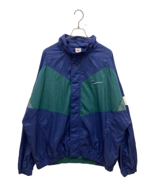 NIKE（ナイキ）NIKE (ナイキ) ナイロンジャケット ネイビー×グリーン サイズ:SIZE XLの古着・服飾アイテム