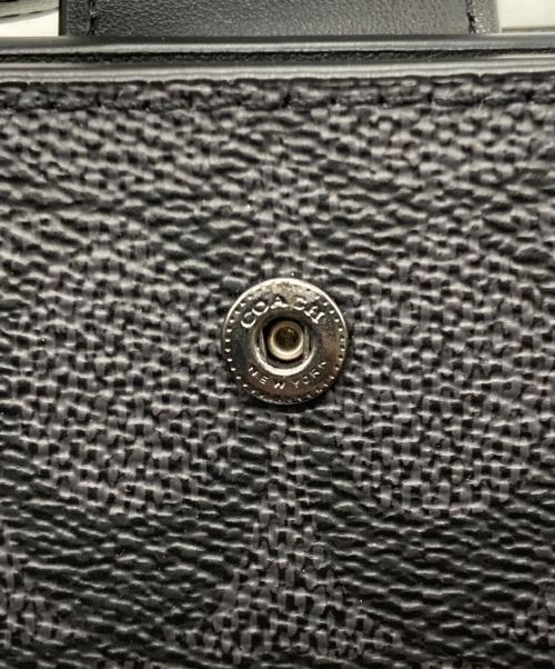 COACH（コーチ）COACH (コーチ) ミディアム コーナー ジップ ウォレット・シグネチャー キャンバス グレーの古着・服飾アイテム