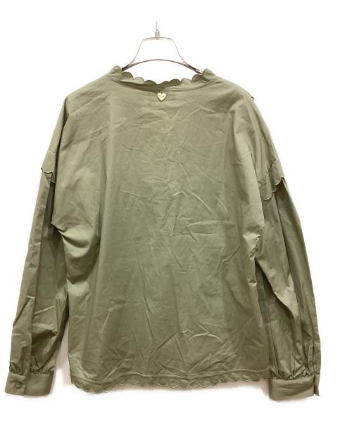 TWINSET（ツインセット）TWINSET (ツインセット) 刺繍ブラウス カーキ サイズ:SIZE 40 未使用品の古着・服飾アイテム