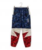 A BATHING APEアベイシングエイプ）の古着「COLOR CAMO BAPESTA TRACK PANTS」｜ネイビー