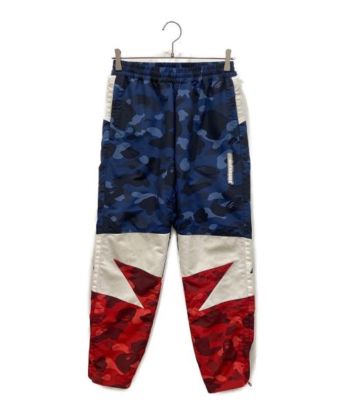 A BATHING APE（アベイシングエイプ）A BATHING APE (アベイシングエイプ) COLOR CAMO BAPESTA TRACK PANTS ネイビー サイズ:SIZE Sの古着・服飾アイテム