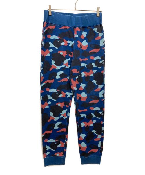 A BATHING APE（アベイシングエイプ）A BATHING APE (アベイシングエイプ) カモスウェットパンツ ブルー サイズ:SIZE Sの古着・服飾アイテム