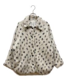 Gypsohila（ジプソフィア）の古着「Dalmatian Knit Jacket」｜ホワイト